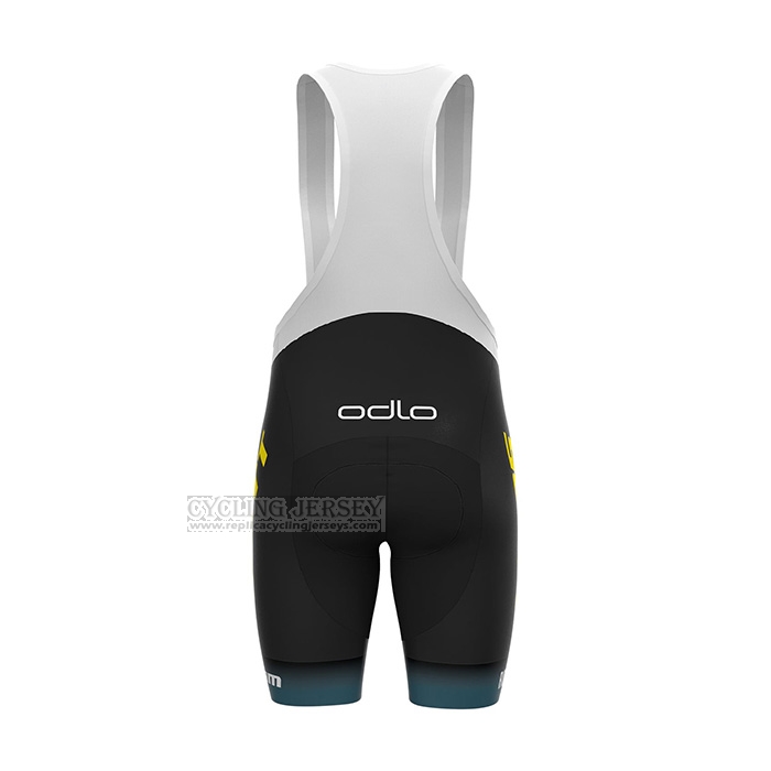 2022 Cycling Jersey Scott Sram Black Blue Short Sleeve and Bib Short